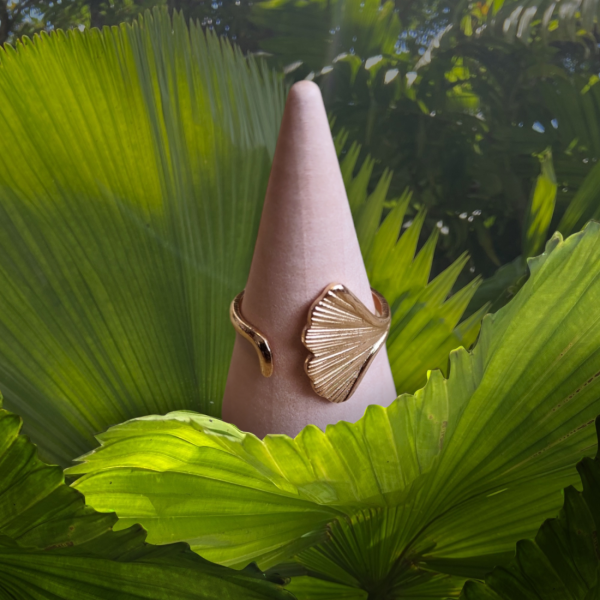 Bague "feuille de ginkgo"