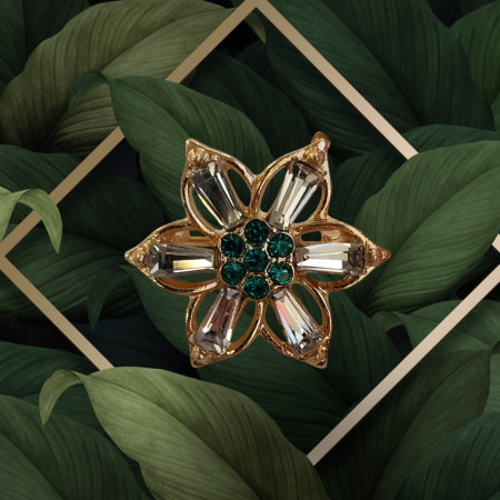 Broche fleur cristal - tendance et original femme