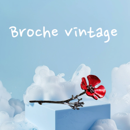 Broche coquelicot - bijou original et moderne femme