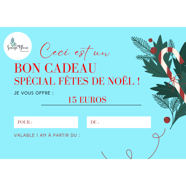 Bon cadeau Noël 15 euros